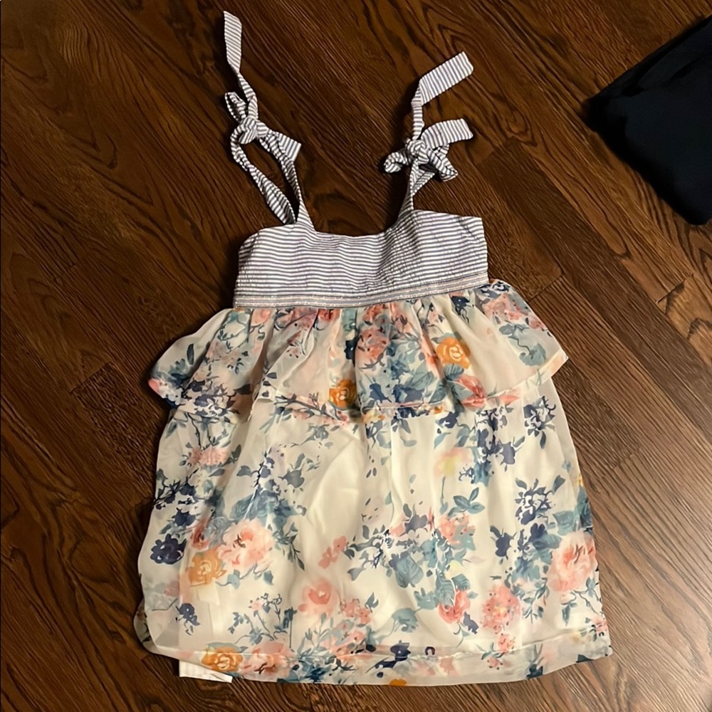 Lindsey Berns Kids Dress with Striped Bodice